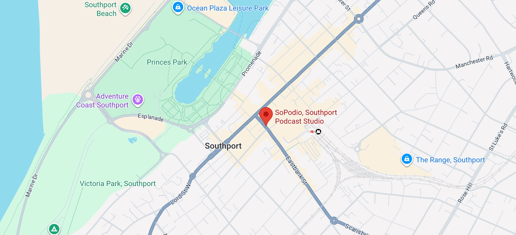 Google maps screenshot with Sopodio pinned